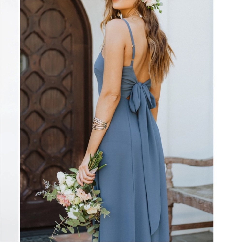 Show Me Your MuMu Backless Blue Dress